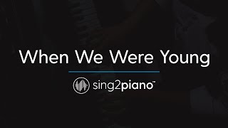 When We Were Young (Piano Karaoke Instrumental) Adele chords