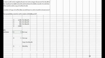 Breakeven Analysis With Solver
