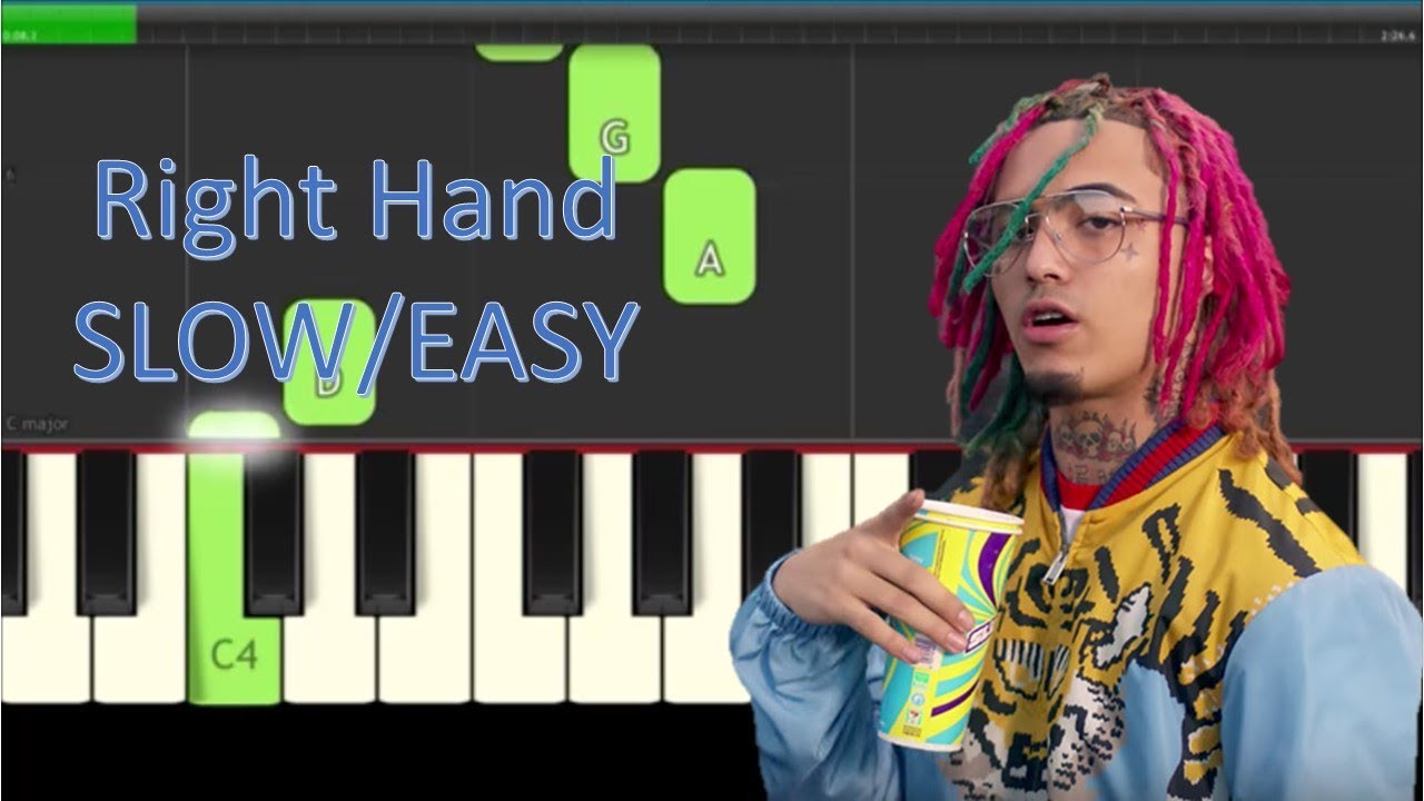 How to Play Gucci Gang by Lil Pump - Right Hand, Slow, Easy Piano Tutorial