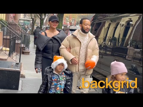 John Legend celebrates his Birthday with Chrissy Teigen and their Family in New York, NY