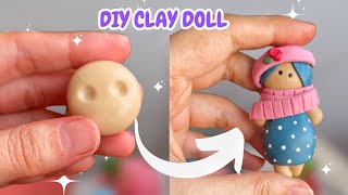 Clay doll | easy craft ideas | miniature doll| how to make | DIY| school project | craft and art