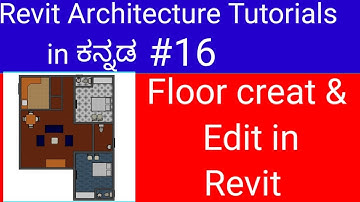 Floor Create & Edit in Revit Architecture /Revit Beginner Tutorials in kannada /Floor plan in Revit