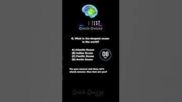 What is the deepest ocean in the world? 🤔 | Geography Quiz #shorts