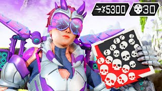 INSANE 30 KILLS & 5300 DAMAGE IN JUST ONE GAME WITH VALKYRIE (Apex Legends Gameplay)