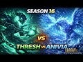 Thresh [Challenger smurf] - Season 16 gameplay - Thresh vs Anivia