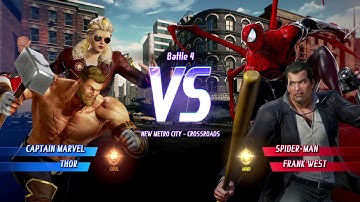 MARVEL VS. CAPCOM: INFINITE Captain Marvel Alt.,Thor Alt. Gameplay In Arcade Mode