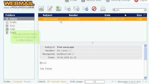 How to search for messages Roundcube - Canadian Web Hosting