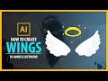 How to Create ANGEL WINGS in Adobe Illustrator - Vector Tutorial