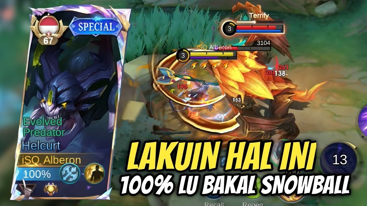 SEDIKIT TIPS YANG BIKIN LU SNOWBALL MAIN HELCURT | MLBB