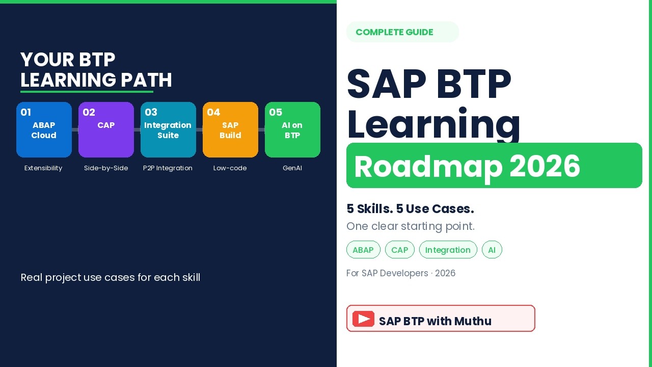 5 Things SAP Developers Must Learn in 2026 | BTP Roadmap - YouTube