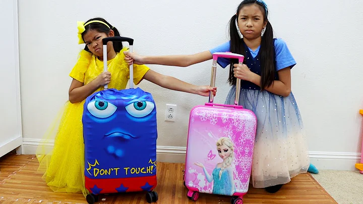 Emma and Wendy Pretend Play with Luggage Vacation ...