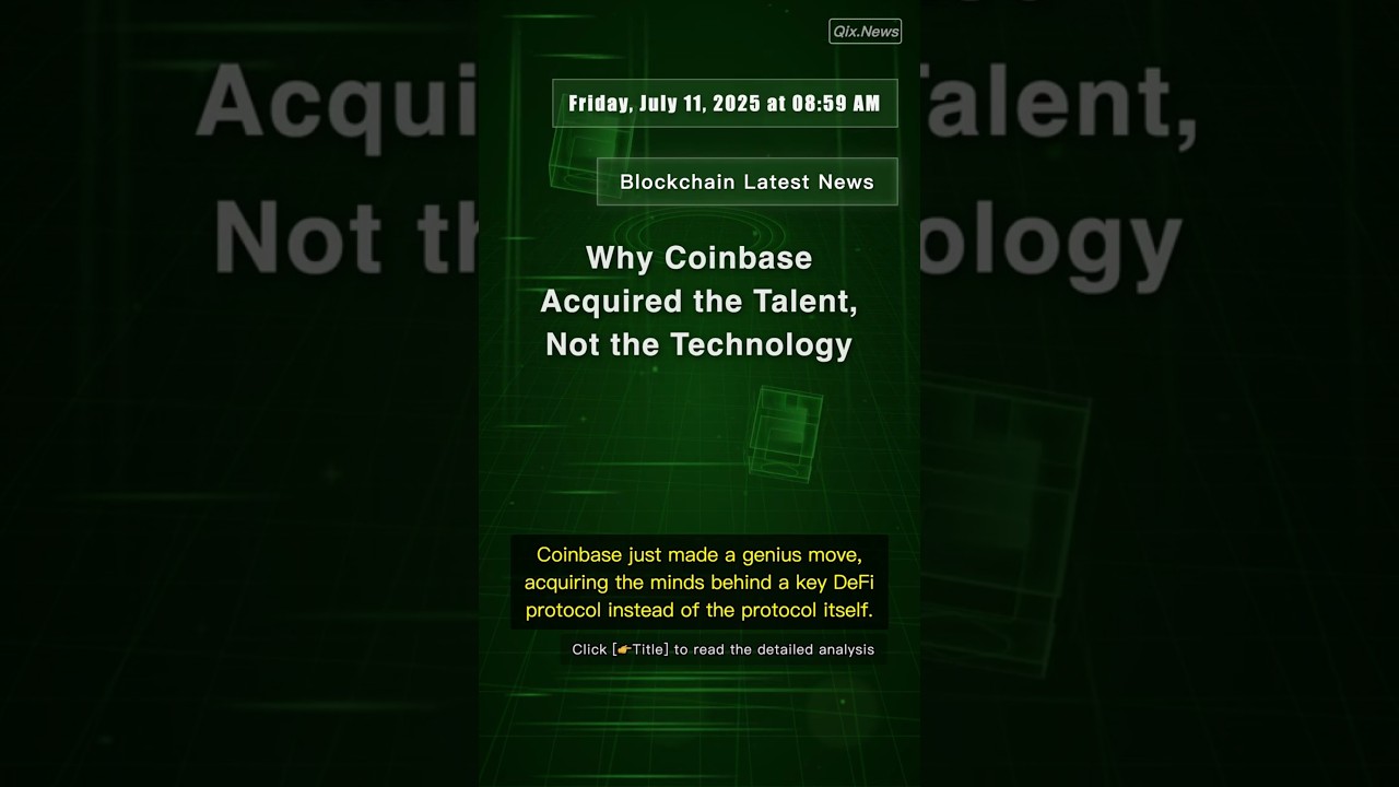 🧐👉 Why Coinbase Acquired the Talent, Not the Technology 