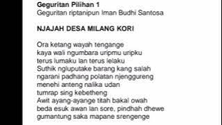 Geguritan ||NJAJAH DESA MILANG KORI|| rinipta Iman Budhi Santosa.