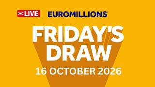 Details The National Lottery Euromillions Draw Live Results from Friday 16 Oct 2026 | Euromillions live Update