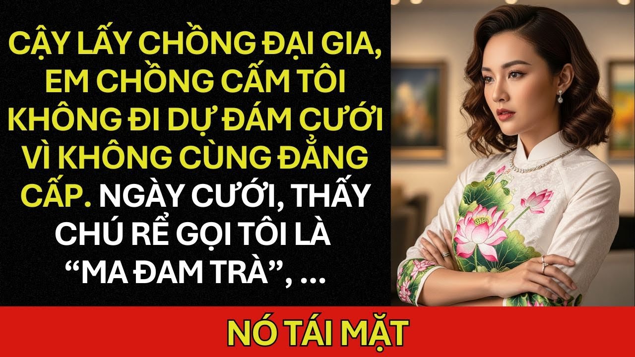 Cạy lấy chồng đại gia, em chồng cấm tôi không đi dự đám cưới vì không cùng đẳng cấp. Ngày cưới, ..