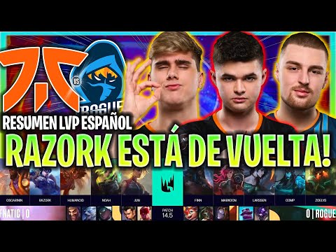 RAZORK VUELVE CON FNATIC A LA LEC! | FNC vs RGE RESUMEN LEC PRIMAVERA 2024 ESPAÑOL LVP