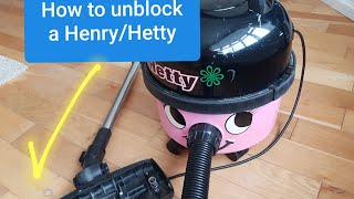 How to unblock a Henry hoover vacuum  cleaner💚🛸