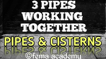 Pipe and Cisterns | Aptitude Shortcuts and Tricks | Three Pipes working together