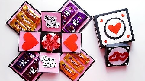 DIY Greeting Cards for Birthday / Chocolate explosion box tutorial / How to make Explosion Box