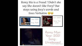 Remy Ma stealing lines from Foxy Brown (Fraud Behavior) (2021)