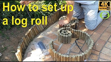 How to set up a garden edging Log Roll.