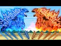 EVOLUTION OF ICE GODZILLA RADIATION VS FIRE GODZILLA, DINOSAURS,Kong: Atomic Breath- Size Comparison