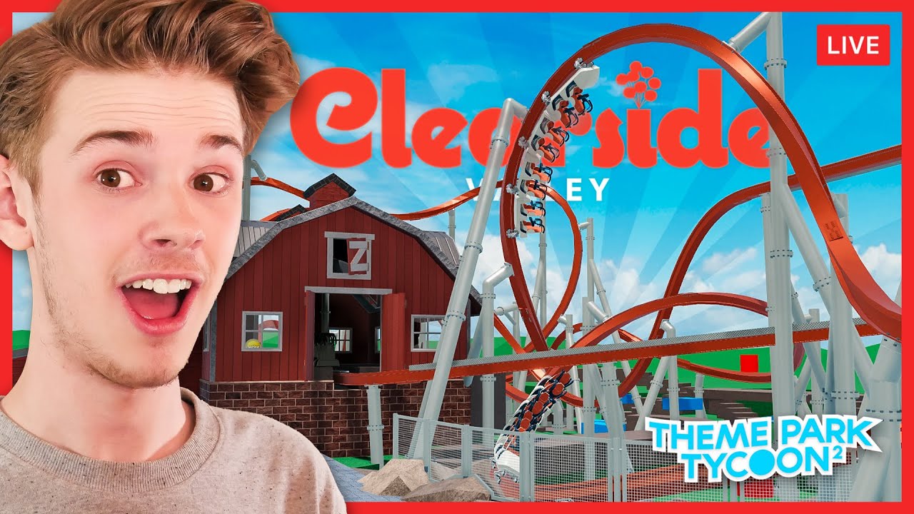 🔴 BUILDING a Theme Park Tycoon 2 Park LIVE! (Clearside Valley) - YouTube