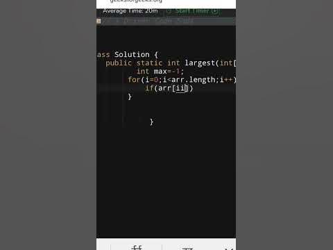 Day -2 largest number in array.#youtubeshorts #coding #shorts #trending ...