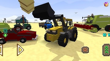 A step by step tutorial on how to use the hay baler machinery - Blocky Farming and Racing Simulator