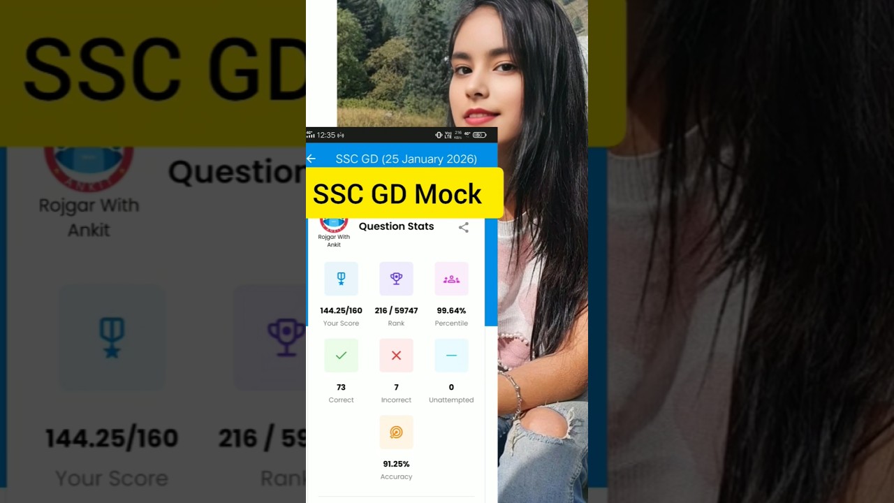 SSC GD Mock test rwa 25 january #exam #viral #motivation #shorts #ssc