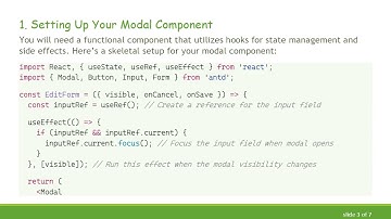 How to AutoFocus an Input Field Inside a Modal in React