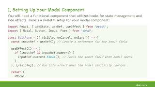 How to AutoFocus an Input Field Inside a Modal in React