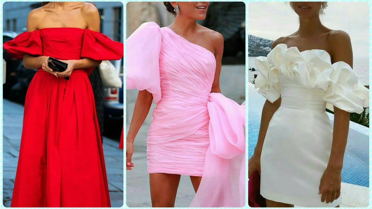 Stylish off shoulder bridesmaid dresses designs for Young Girls ...