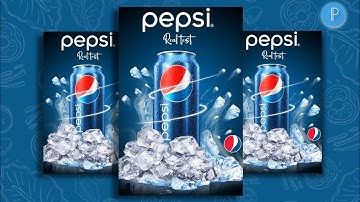How To create a Pepsi drink advertisement Poster Design |pixellab Tutorial | nazto Design.