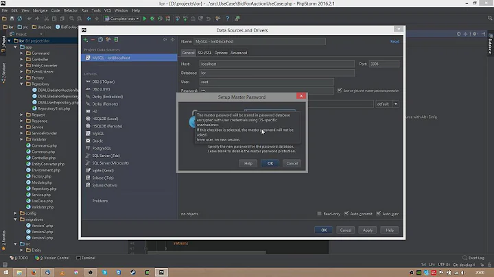 phpstorm mysql database connection #short