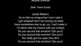 Justin Bieber - Second Emotion (featuring Travis Scott)