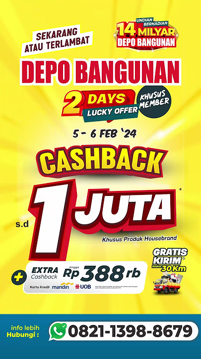 2 Days Lucky Offer di Depo Bangunan 5 - 6 Feb 2024