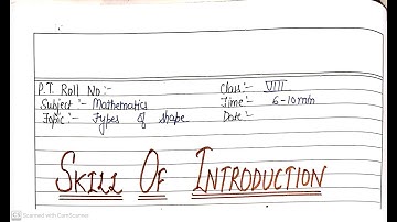 SKILL OF INTRODUCTION|| CLASS 8||TOPIC-TYPES OF SHAPE||MATHEMATICS|| MICRO-LESSON PLAN ||B.ED.