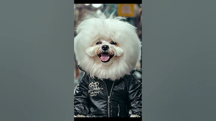 Street K-Pop Dance: White Fluffy Bichon Frise Boogie #K-pop #shorts #dancing