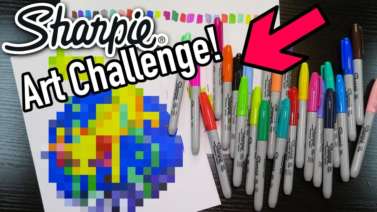 SHARPIE MARKER ART CHALLENGE Drawing With Permanent Markers YouTube