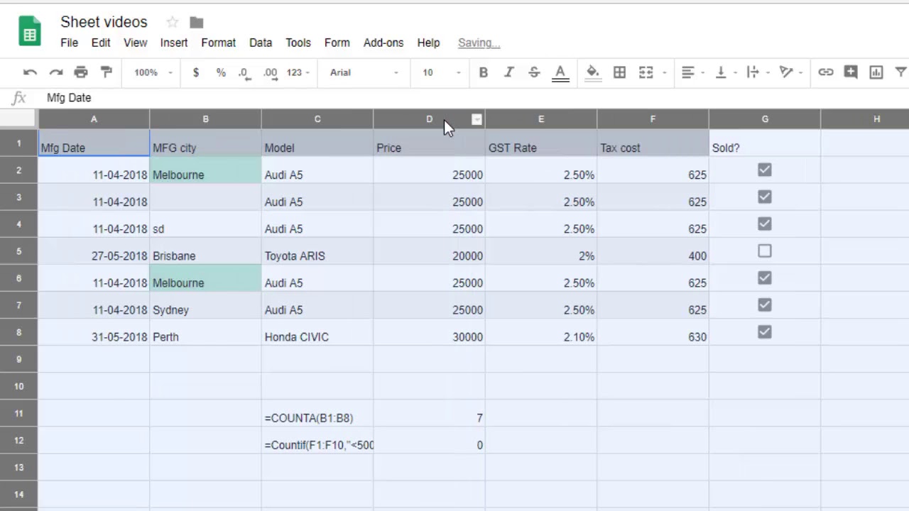 How to make cell bigger in Google sheets | How to change ...