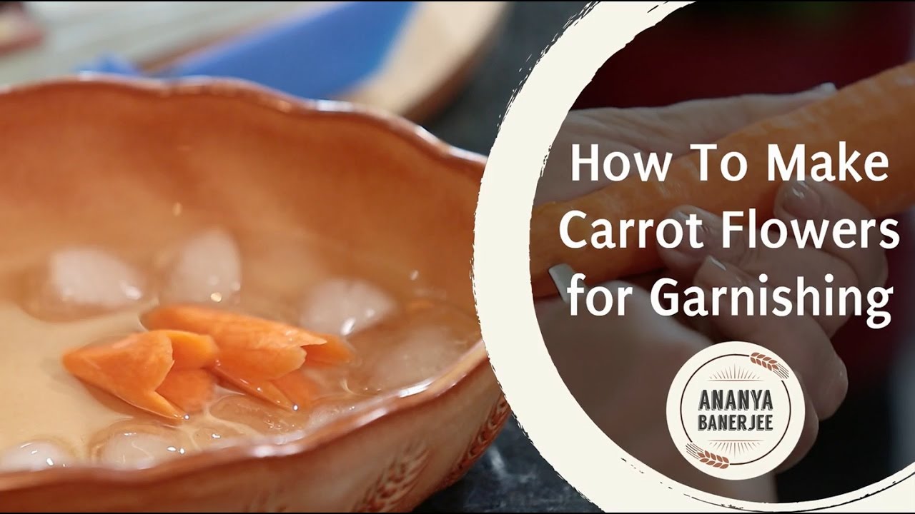 How to make Carrot Flower Garnishing - Ananya