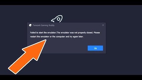 Pubg failed to start the emulator |  Tencent Gaming Buddy Error