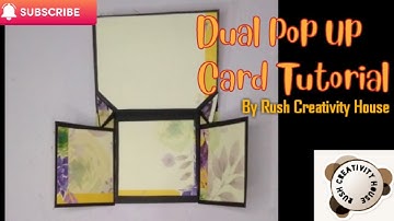 Dual Pop Up Card Tutorial|@RushCreativityHouse