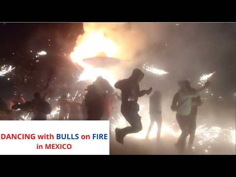 Mexico's MOST INSANE Bulls of Fire festival I TULTEPEC