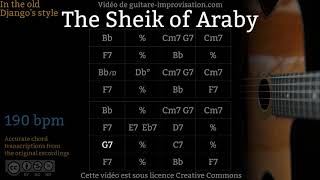 The Sheik of Araby (190 bpm) - Gypsy jazz Backing track / Jazz manouche chords