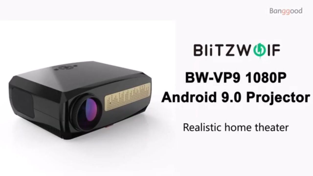 BlitzWolf®BW-VP9 Android 9.0 LCD Portable Projector Full HD Native 1920x1080