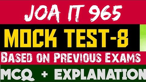 Joa 965 Preparation Mock test 8 #hpssc #joait #joa965 #mocktest #hpsscjoait #exampreparation