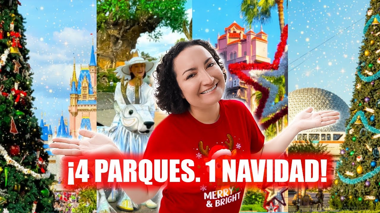 ¡TODO lo que hace Disney por NAVIDAD en sus 4 PARQUES!🎄Decoraciones, snacks y mercancía