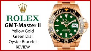 gold gmt green dial